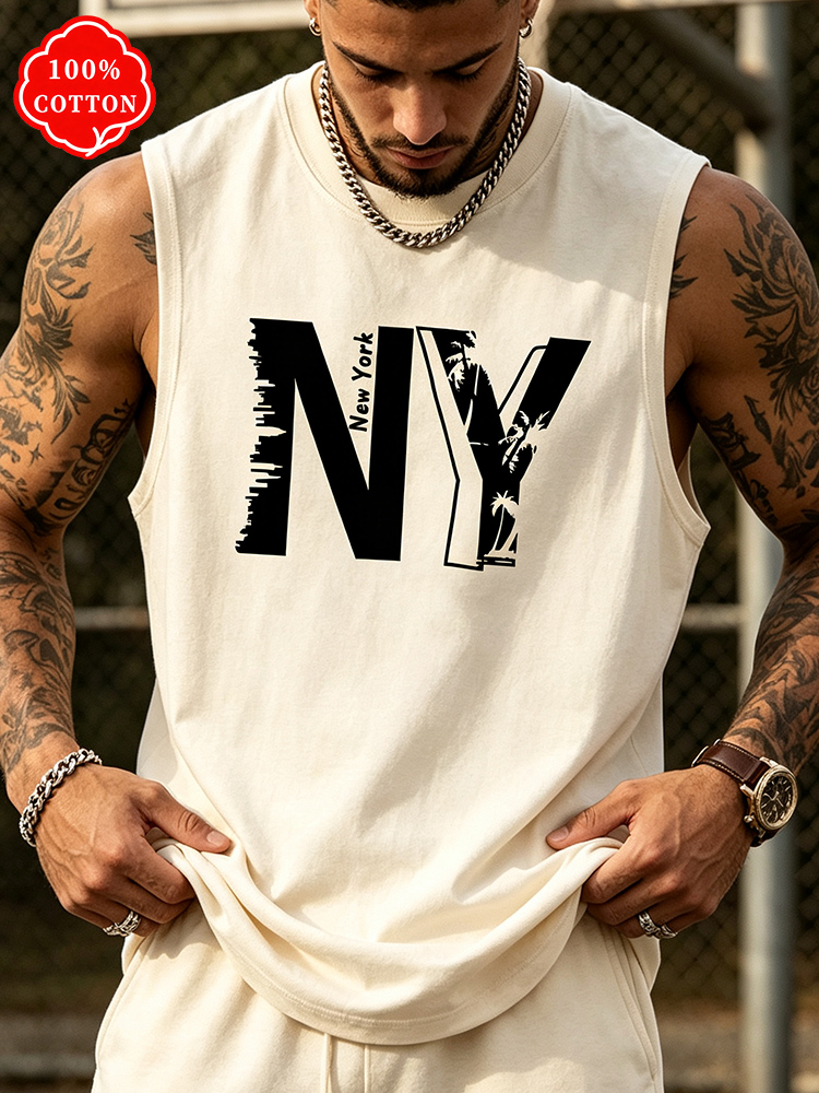 Men 100% Cotton Crew Neck Tank - đánh giá và giá Drone Buzzer